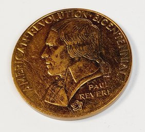 1975 Paul Revere Lexington Concord American Revolution Bicentennial Medal