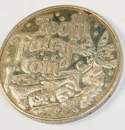 Vintage Tooth Fairy Coin 1 Troy Oz. .999 Fine Silver Round Engravable Reverse