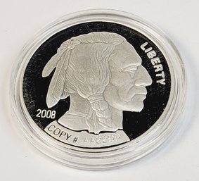 Large 2008 Proof Buffalo Replica Coin