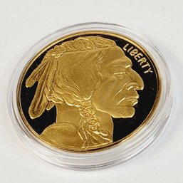 Large Proof Buffalo 24k Gold LAYERD Replica Coin