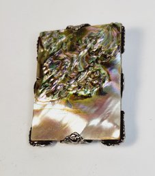 Fabulous Vintage Unique Abalone Pin / Brooch / Pendant Large