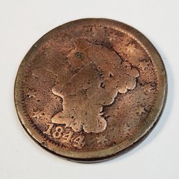 U S   1844 Large Cent (179 Years Old)