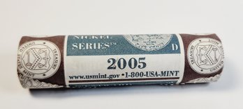 Roll Of UNC Roll 2005 Jefferson Nickels Buffalo Denver Mint