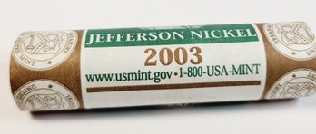 2003 Jefferson Nickel Roll UNC Philadelphia Mint