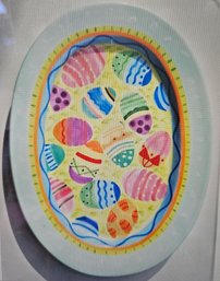 Large 16 1/2' X 12' Platter By Bird In The Hand - Certified International Colorful Hand-Painted  Design