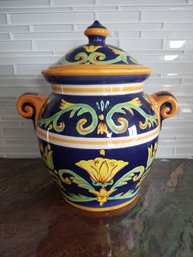 Mezzana Hand Painted Large Cookie Jar