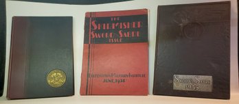 3 Original Yearbooks From The Bordentown Military Institute  ~ 1934 35 & 45