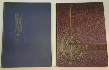 Lot Of 2 Yearbooks ~ 1936 MONAD & 1954 GATEWAY