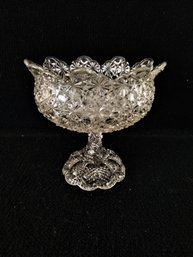 Antique 1890s Glass Compote Daisy & Button Gillinder And Sons