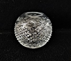 Waterford Crystal Ireland Glandore Pattern Crosscut 6' Rose Bowl With Stamp