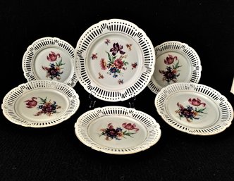 Beautiful Antique 1920s Schumann Bavarin Chateau Pattern China Plates