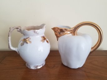 Vintage Pottery Barn Apple Pitcher & C.H. Tunstall English Pitcher