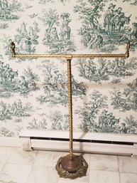 Vintage Hollywood Regency Brass Towel Bar Stand