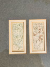 Alphonse Mucha 4 Seasons Small Framed Lithos