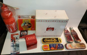 Lot 6 Of Several Coca~Cola Collectibles ~ Watches ~ Pens Etc.