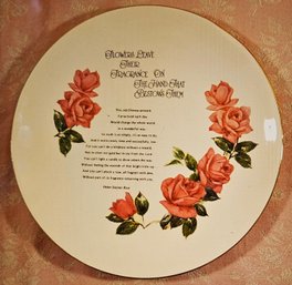 Collectible Vintage 1973 Helen Steiner Rice 'Keepsake Autograph Series' 10' Porcelain Plate With Gold Trim