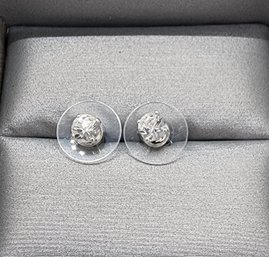 Petalite Stud Earrings In Sterling