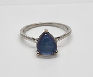 Aurora Moonstone Ring In Platinum Over Sterling