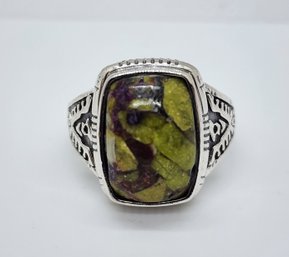 Tasmanian Stichite Ring In Sterling