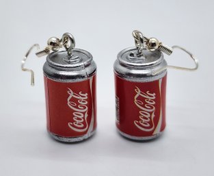 Coke Can Earrings Made With Sterling Ear Wires