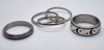 3 Stress Buster Spinner Rings In Stainless