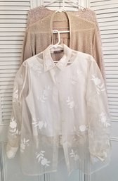 Women's Assortment  Of Long Sleeve Blouses And Sweaters By:  Chico's, Kate Hill Size L/XL