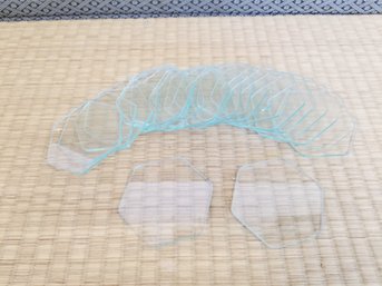 3' Octagon Flat Clear Glass Pieces