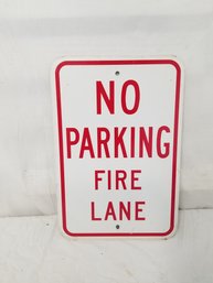 No Parking Fire Lane Metal Sign