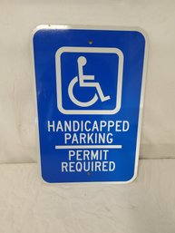 Handicap Parking Metal Sign