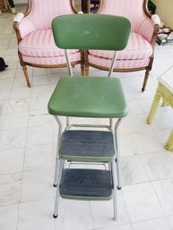 Vintage COSCO Olive Green Step Stool