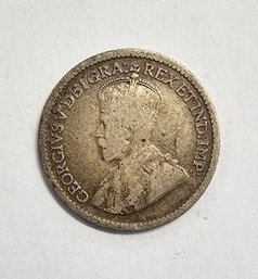 1912 King George Canada Sterling 5 Cent Coin