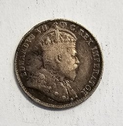 1904 King Edward Canada Sterling 5 Cent Coin