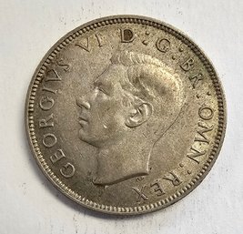 1939 Canada UK 2 Shillings SILVER COIN