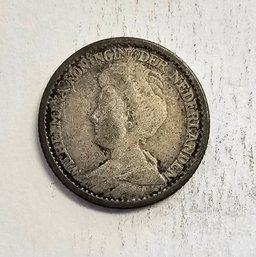 1914 25 Cent SILVER Netherlands