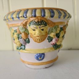 Vintage Ceramic  Planter  Possibly Majolica? From Italy