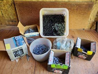 Lot Nails, Screws, Fasteners - All New - See Photos