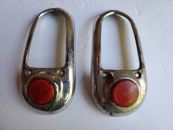 Pair Vintage 1949 1950 Chevrolet Tail Light Bezels