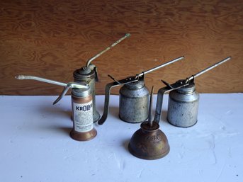 Vintage Oil Cans-Eagle, Kroiler, Golden Rod & More