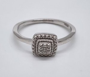 Diamond Accent Ring In Platinun Over Sterling Silver