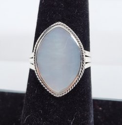 Mother Of Pearl Ring In Sterling Silver