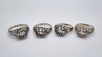 Lot Of 4 Vintage Sterling Silver Rings