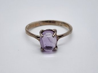 Vintage Amethyst Ring In Sterling Silver