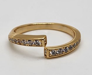 Vintage CZ Ring In Gold Over Sterling