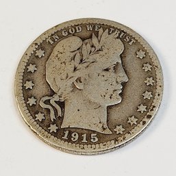 1915 Silver Barber Quarter