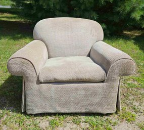 Comfy Upholstered Swivel Chair, No Stains