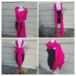 Wow, Fantastic Electric Pink Sash, Scarf, Wrap Around Style Shawl