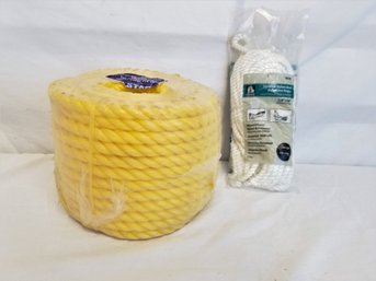 NEW Everbilt  1/4' X 50' And Star 1/2' X 100' Twisted Polypropylene Rope