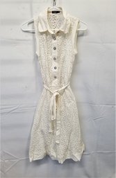 Dolce And Gabbana White Lace Dress Size - EU 40/US 8