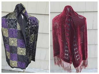 Vintage Scarves You Can Dress Up Or Down........Very Luxurious Colorful And Transitional