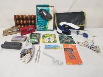 Home Accessories: Master Lock, Lint Remover, Extension Cord, Magnets, USB Mouse, Vintage Foot Massager & More